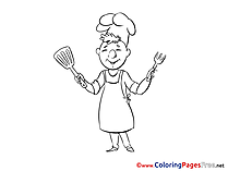 Cook free printable Coloring Sheets