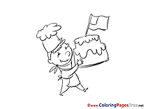Flag Independence Day Colouring Page printable free