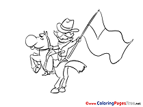 Horse 4th of July download Coloring Pages