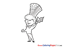 Independence Day Coloring Sheets download free