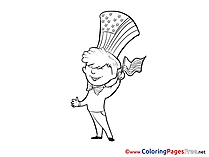 Independence Day Coloring Sheets download free
