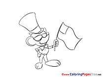 Mouse 4th of July  Coloring Pages for free
