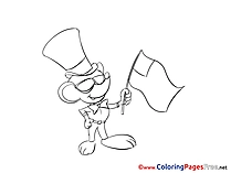 Mouse 4th of July  Coloring Pages for free