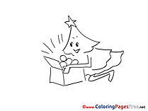 Advent Coloring Pages free Christmas Tree