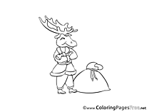 Bag Deer Advent Coloring Pages download