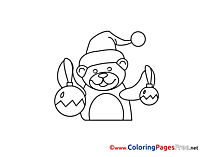 Bear Kids Advent Coloring Page