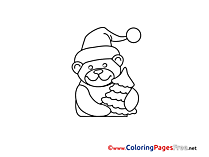 Bear printable Coloring Pages Advent