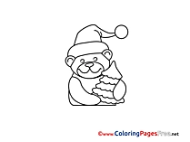 Bear printable Coloring Pages Advent