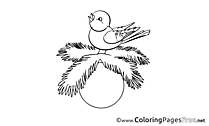 Bird Colouring Sheet download Advent