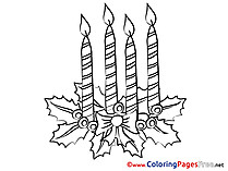 Candle download Advent Coloring Pages