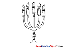 Chandelier Kids Advent Coloring Page