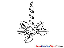 Children Advent Colouring Page Candle