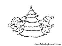 Children printable Advent Coloring Sheets