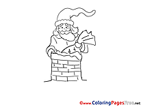 Chimney Advent free Coloring Pages