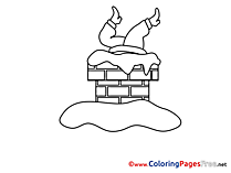 Chimney Kids Advent Coloring Page