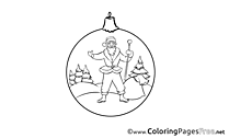 Christmas Tree Toy free Advent Coloring Sheets