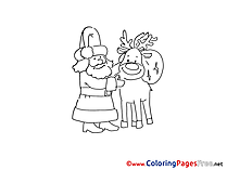 Deer Coloring Pages Advent for free