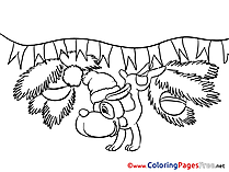 Dog Coloring Sheets Advent free