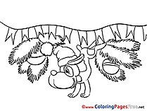 Dog Coloring Sheets Advent free