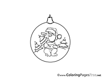 Dog Toy Children Advent Colouring Page
