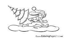 Hare printable Coloring Pages Advent