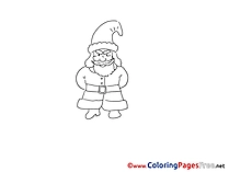 Hat Santa Claus Advent Coloring Pages download