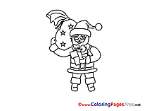 Holiday Coloring Pages Advent for free Santa Claus