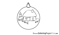 House Tree free Colouring Page Advent