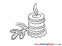 Light printable Coloring Pages Advent Candle