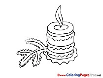 Light printable Coloring Pages Advent Candle