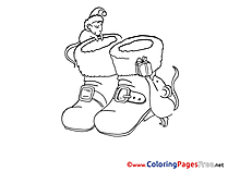 Mouse Boot Advent Coloring Pages download