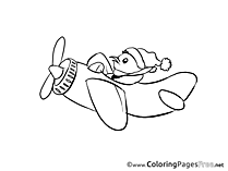 Plane download Advent Coloring Pages