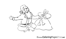 Rabbit Advent Coloring Pages free