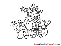 Santa Claus printable Advent Coloring Sheets