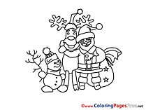 Santa Claus printable Advent Coloring Sheets