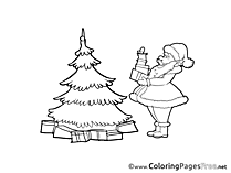 Santa Claus printable Coloring Pages Advent