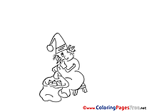 Snowman free Advent Coloring Sheets