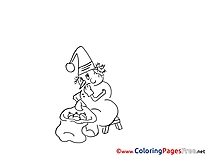Snowman free Advent Coloring Sheets