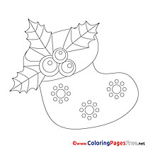 Sock Coloring Sheets Advent free