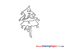 Tree for Kids Advent Colouring Page