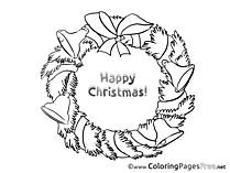 Wreath download Advent Coloring Pages