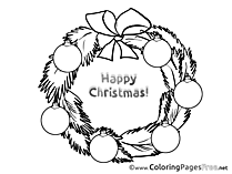 Wreath Kids Advent Coloring Pages