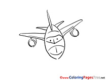 Airplane free Colouring Page download