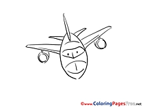 Airplane free Colouring Page download