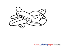 Children free Coloring Pages Airplane