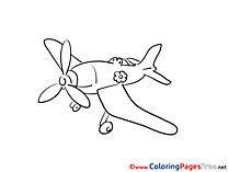 Plane Colouring Sheet download free