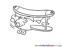 Plane printable Coloring Sheets download