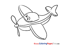 Travel Airplane download Colouring Page