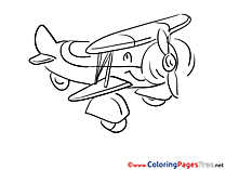 Travel download Colouring Sheet free Plane