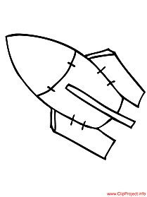 Rocket Cartoon Coloring page